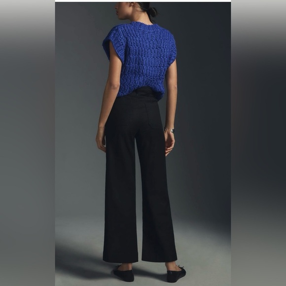 Anthropologie x Maeve Colette Linen-Blend Crop Wide-Leg Pants Size 29 NWT - Picture 13 of 14